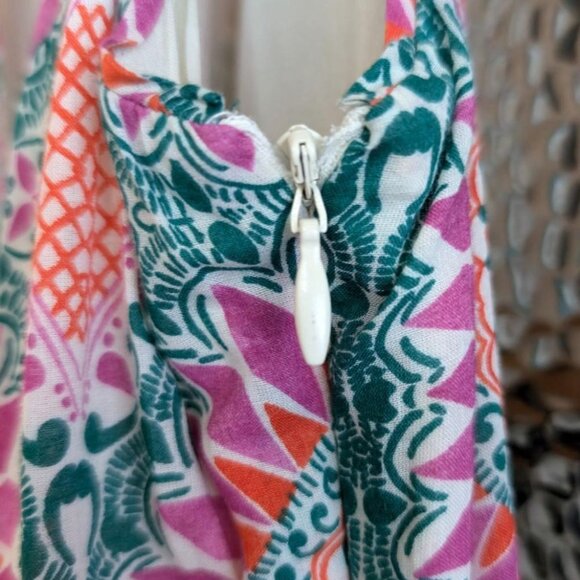 Swishy Party Dress Sleeveless Scoop-neck Sun Dress, Skirt, Vibrant Anthropologie - Picture 14 of 14